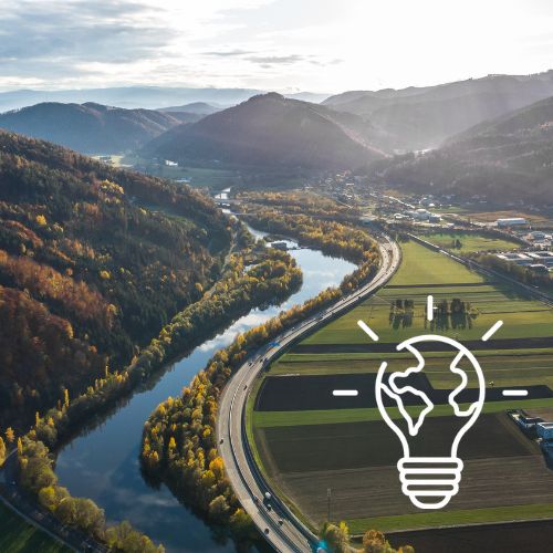 Luftbild Mur von oben